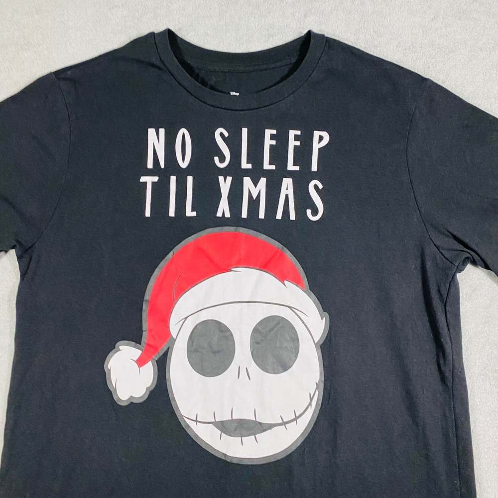 Disney Nightmare Before Christmas T-Shirt Mens Med Black Jack Skellington Xmas